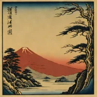 Fine Wind Clear Morning – Red Fuji (Hokusai, c.1831)