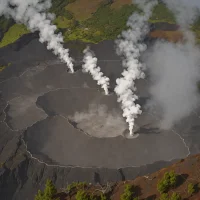 Fogo caldera fumaroles