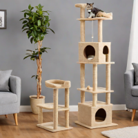 FEANDREA Cat Tree Tower with Scratching Posts