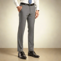 Falconer Slim Fit Wool Trousers