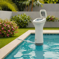 FineGuard Pool Skimmer with Vacuum Head