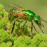 Golden Sweat Bee (Augochloropsis metallica)