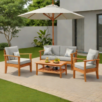 Greensen 4 Pieces Acacia Wood Patio Furniture Set