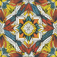 Geometric Patterns Coloring Book
