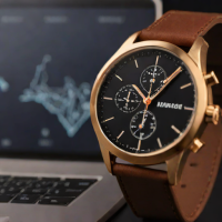 Hamilton Khaki Field Quartz (Black Dial, Brown Strap)
