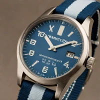 Hamilton Khaki Field Quartz 38mm Blue Dial with NATO Strap