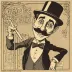 Hirschfeld caricature of Charlie Chaplin – Al Hirschfeld