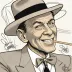 Hirschfeld caricature of Frank Sinatra – Al Hirschfeld