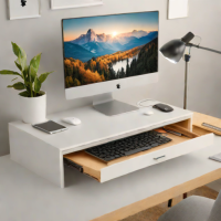 HUANUO Monitor Riser with Drawers and USB Charging