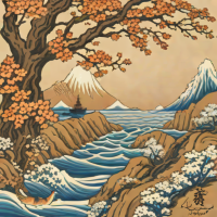 Hokusai: Coloring the Masters