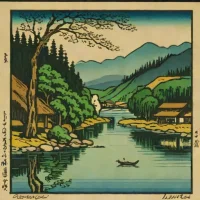 Jhelum River (Yoshida Hiroshi, 1931)