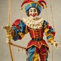 Jester - original wooden marionette