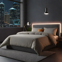 King Koil Upholstered Linen Platform Bed
