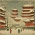 Kawase Hasui, Zojoji Temple in Snow