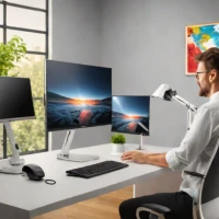 Leitz Ergo Space-Saving Single Monitor Arm