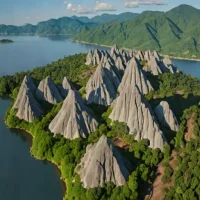 Lake Toba (Sumatra) tuff features