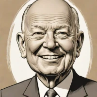 Levine caricature of Dwight Eisenhower – David Levine
