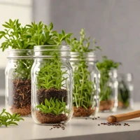 Mason Jar Herb Garden