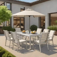 Mission-Style Aluminum Dining Set