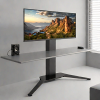 Monitor Stand with Integrated Cable Management Tray