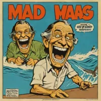 MAD Magazine Jaws parody caricatures – Mort Drucker (1975)
