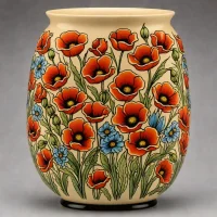 Moorcroft Poppy Vase