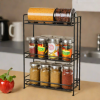 Mind Reader 3-Tier Metal Spice Rack