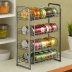 mDesign 4-Tier Metal Spice Rack Organizer