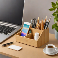 Mindspace Bamboo Desk Caddy