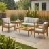 Mainstays 4 Piece Wood Patio Conversation Set