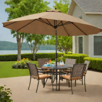 Nearly Natural 9 ft. Market Patio Umbrella