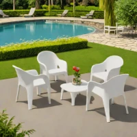 Outsunny 4-Piece Resin Chair Set