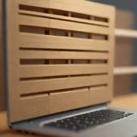 Oak Platform Bed with Headboard Slats