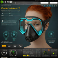 Oceanic Geo 2 Mask, Snorkel, and Fin Combo