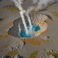 Okmok caldera fumaroles