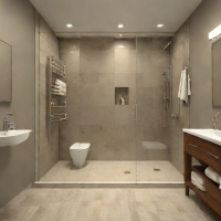 Porcelain Tile Shower Pan