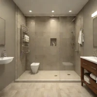 Porcelain Tile Shower Pan
