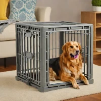 Plastic dog crate by Amazon Basics