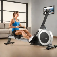 Premium Smart Ultra Quiet Dual Slide Rail Magnetic Rowing Machine