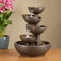 Pure Garden Cascading Tiered Tabletop Fountain