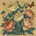 Peonies and Butterfly (Hokusai Large Flowers, c.1833)