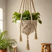 Pottery Barn Macrame Hanging Planter