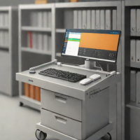 Rolling File Cart (Open Style)