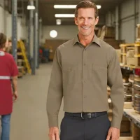 Red Kap Long Sleeve Industrial Work Shirt