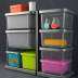 SimpleHouseware Plastic Storage Bins with Lids