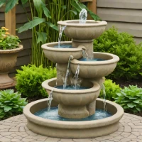 Sunnydaze 3-Tier Cascading Outdoor Water Fountain