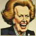 Scarfe caricature of Margaret Thatcher – Gerald Scarfe