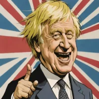 Scarfe caricature of Boris Johnson – Gerald Scarfe