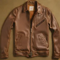 Schott NYC 184SM A-2 Naked Cowhide Leather Jacket
