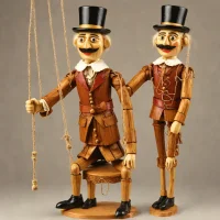Schori - wooden hand-carved marionette